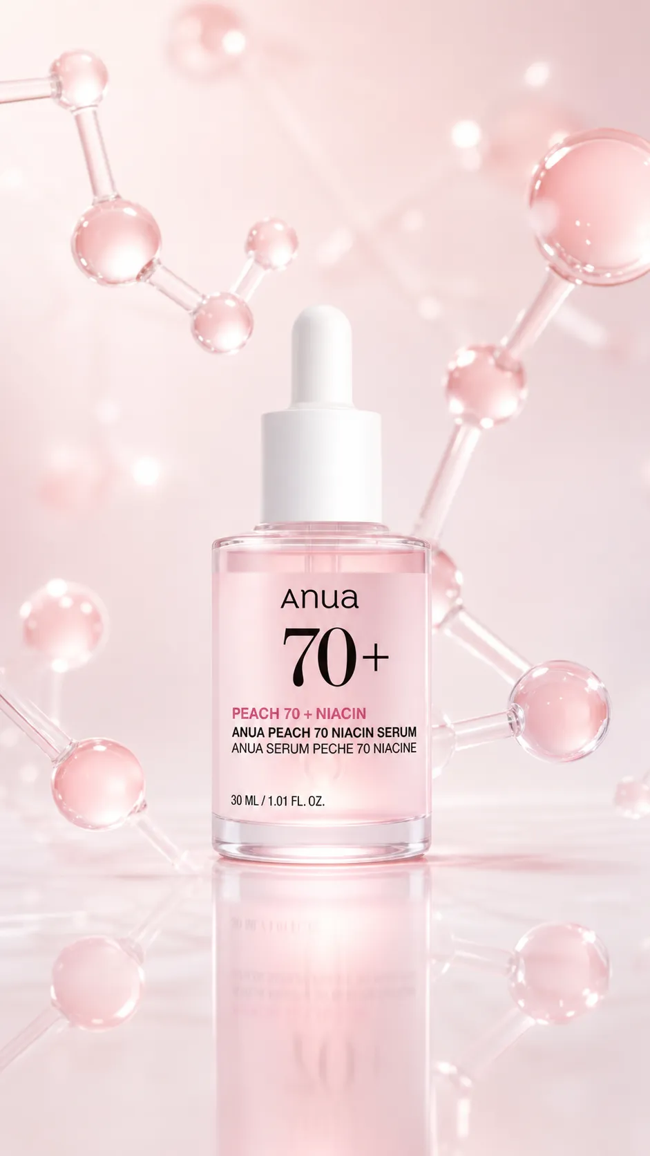 Anua Peach 70 Niacin Serum Bottle｜AI Image Generation Prompts
