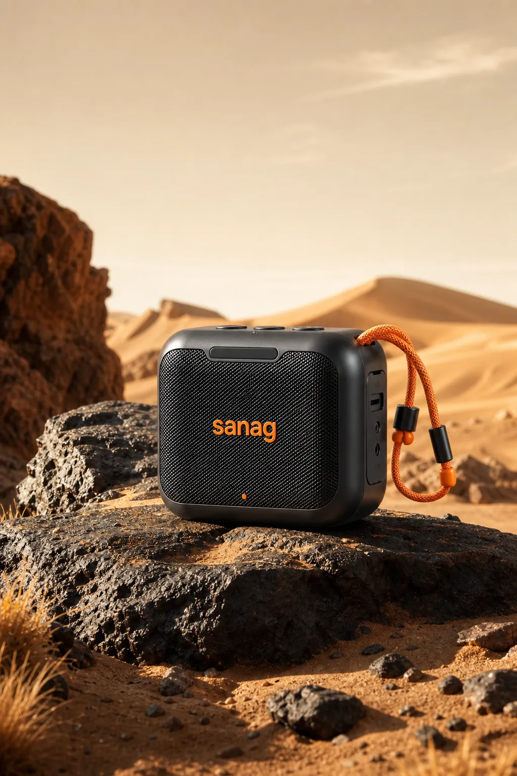 Sanag Portable Bluetooth Speaker on Desert Rock｜AI Image Generation Prompts