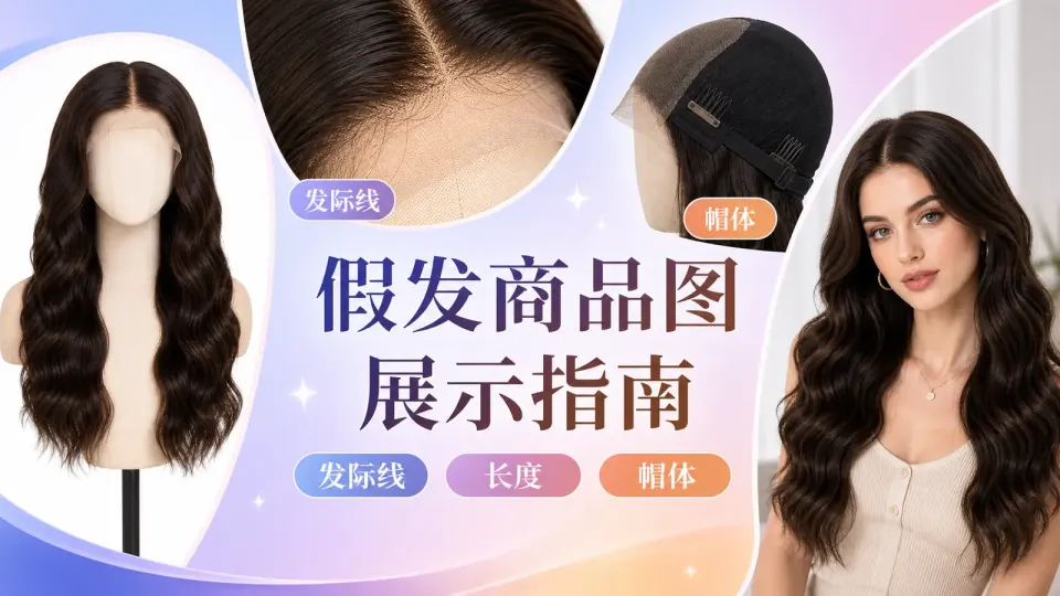 How should Amazon wig product images showcase the hairline? A guide to checking lace, length, and volume.