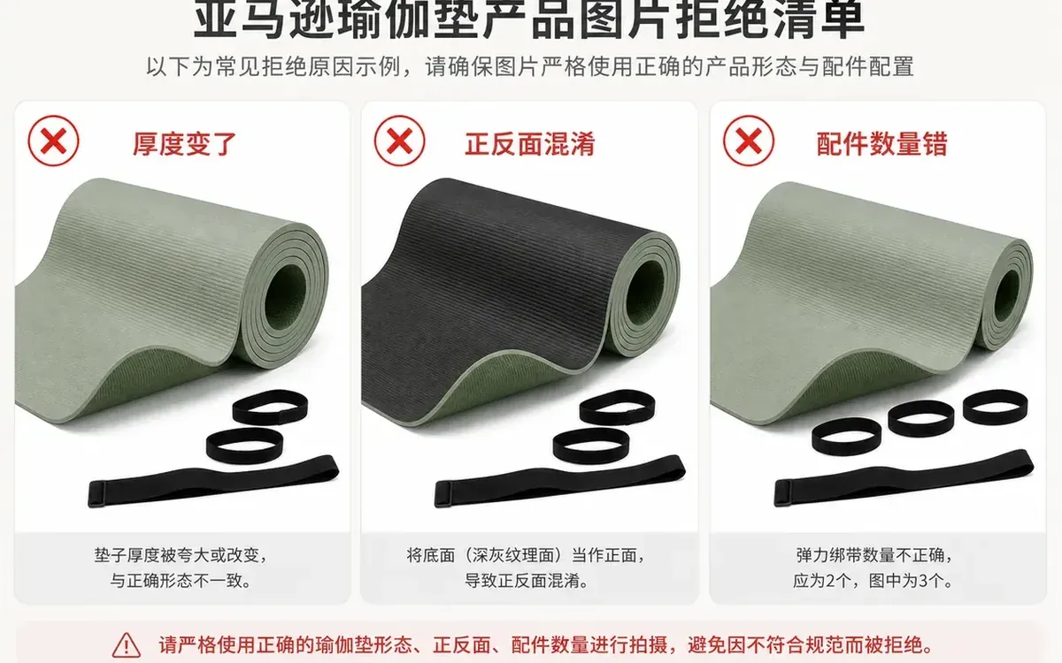 瑜伽垫厚度变化正反纹理混淆与背带数量错误三种退回情形
