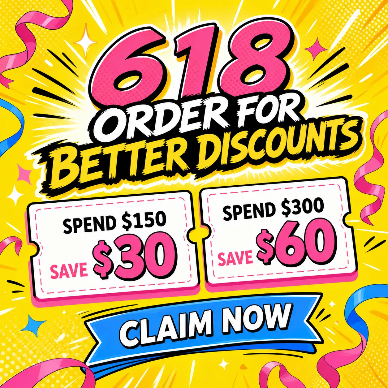 618 Shopping Festival Discount Coupon Banner｜AI Image Generation Prompts