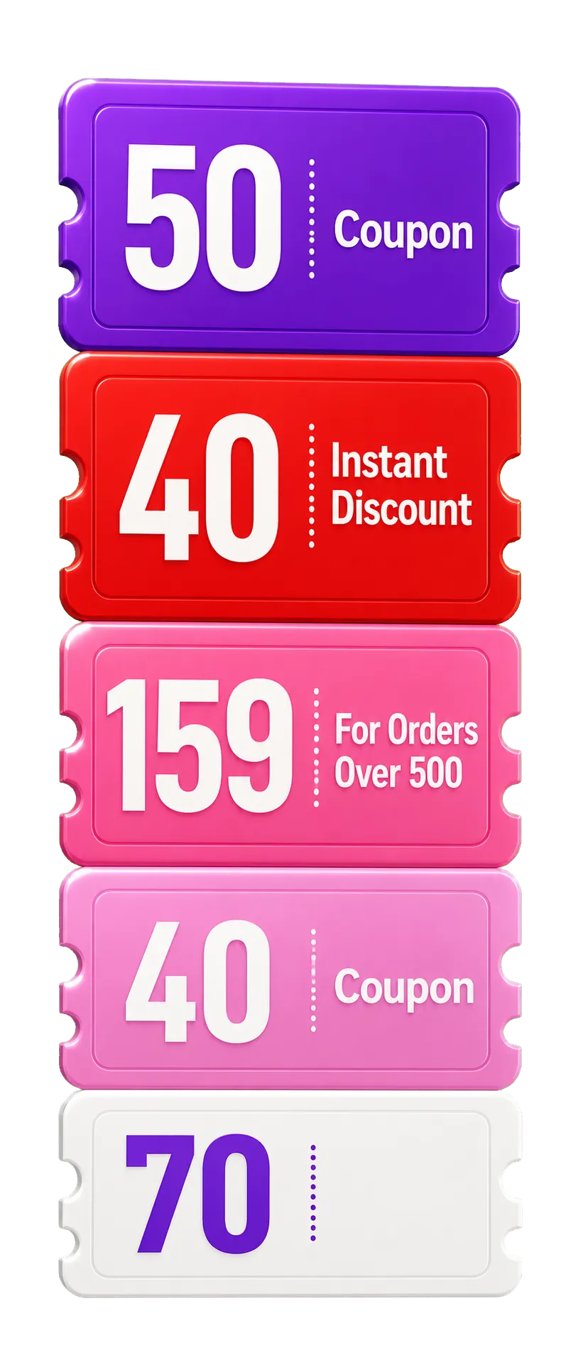 Colorful Discount Coupon Design Collection｜AI Image Generation Prompts