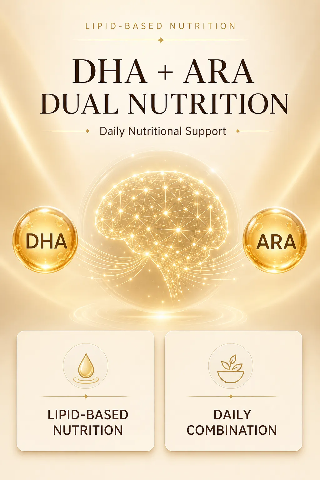DHA and ARA Dual Nutrition for Brain Health｜AI Image Generation Prompts