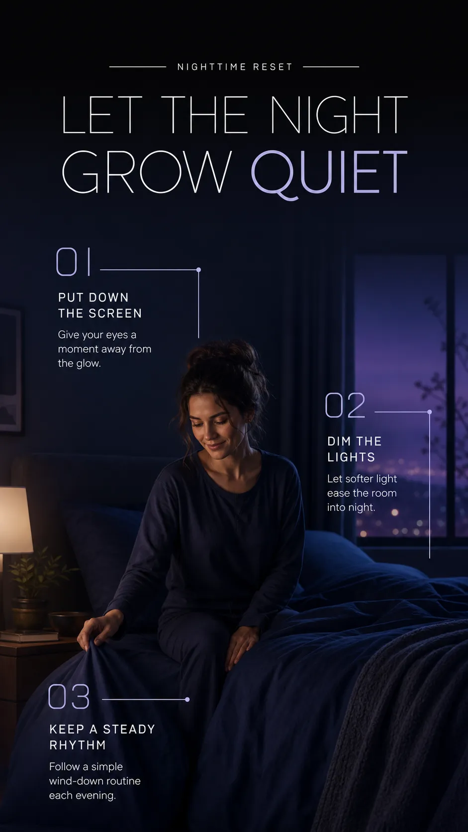 Nighttime Reset Bedtime Routine Guide｜AI Image Generation Prompts