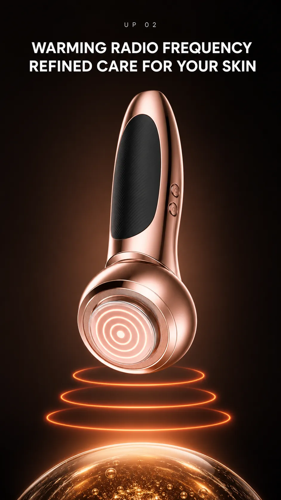 Rose Gold Radio Frequency Skin Care Device｜AI Image Generation Prompts