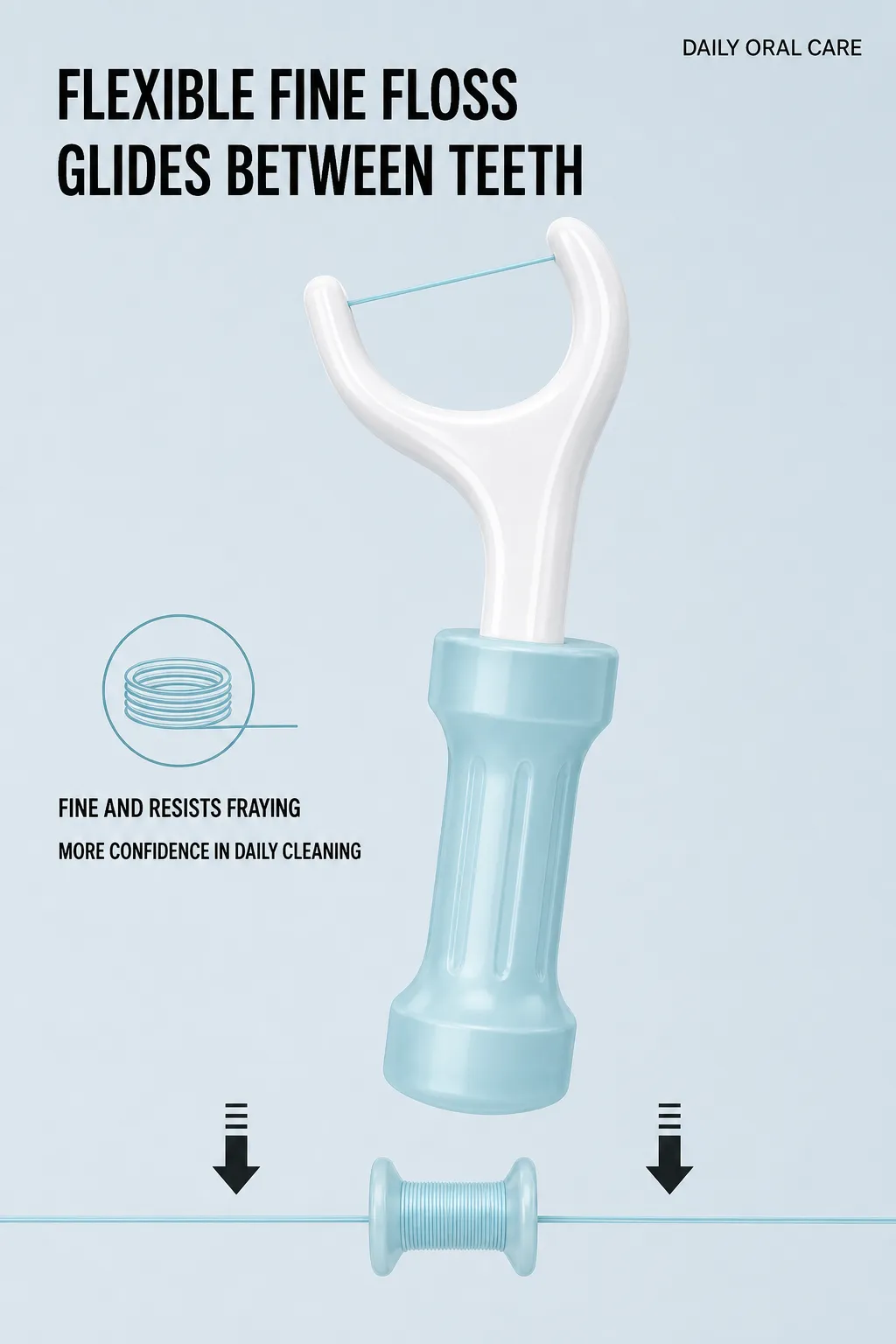 Dental Floss Pick for Daily Oral Care Cleaning｜AI Image Generation Prompts