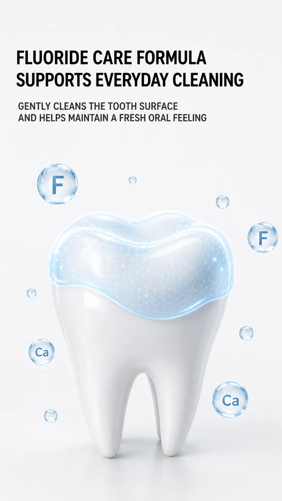3D Tooth with Fluoride Protection Shield｜AI Image Generation Prompts