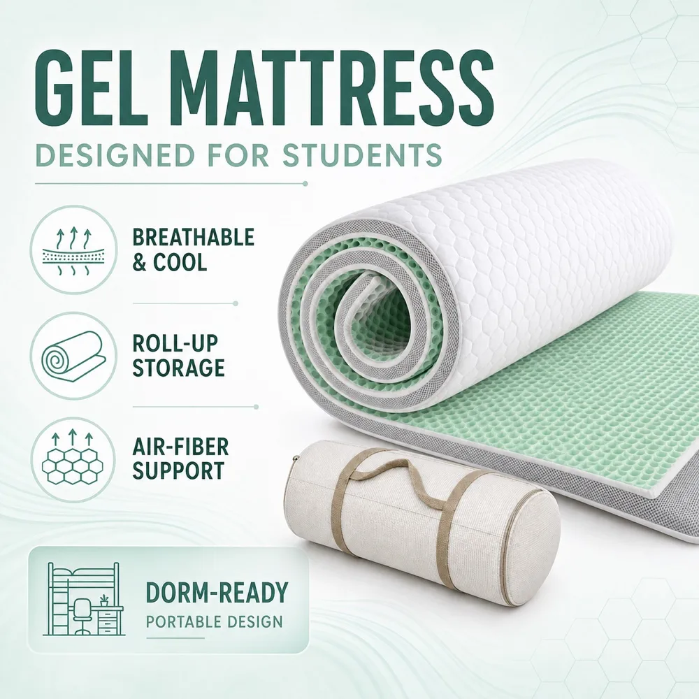Breathable Gel Mattress for Student Dormitory｜AI Image Generation Prompts