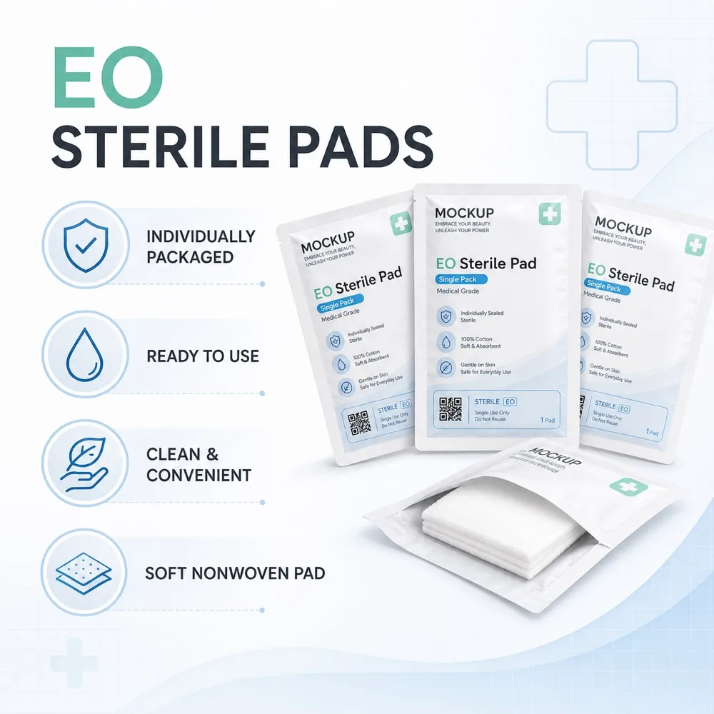 EO Sterile Pad Single Pack Medical Grade Mockup｜AI Image Generation Prompts
