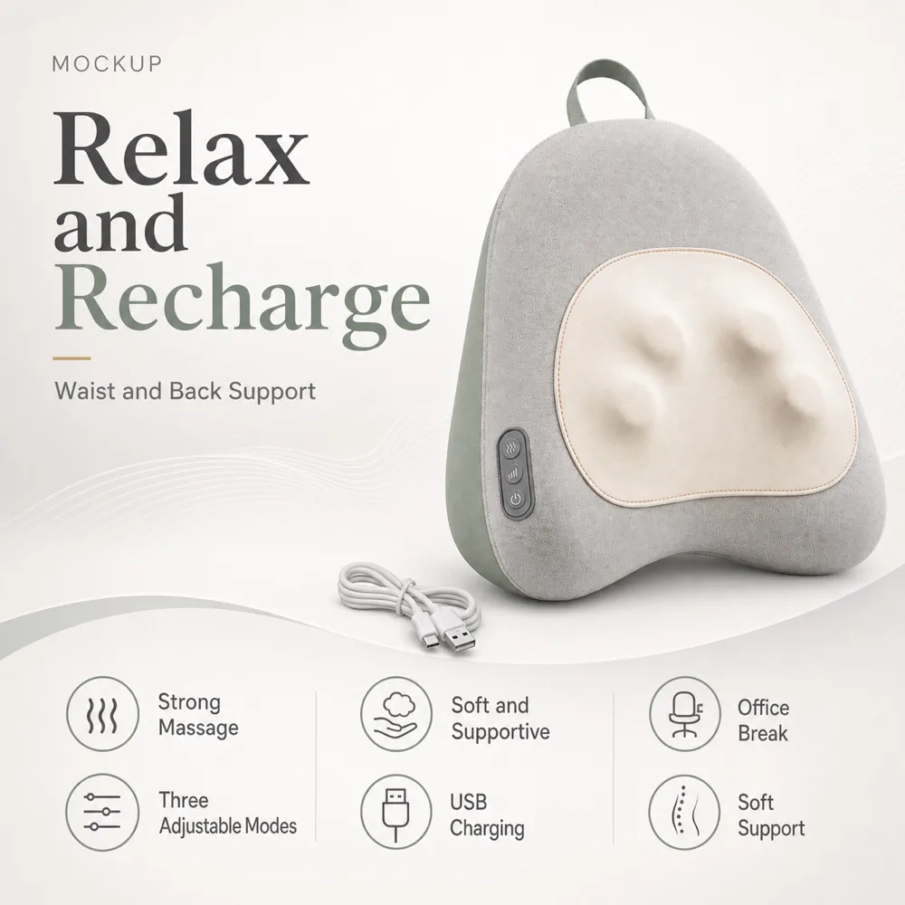 Electric Back Massager Pillow with Soft Support｜AI Image Generation Prompts