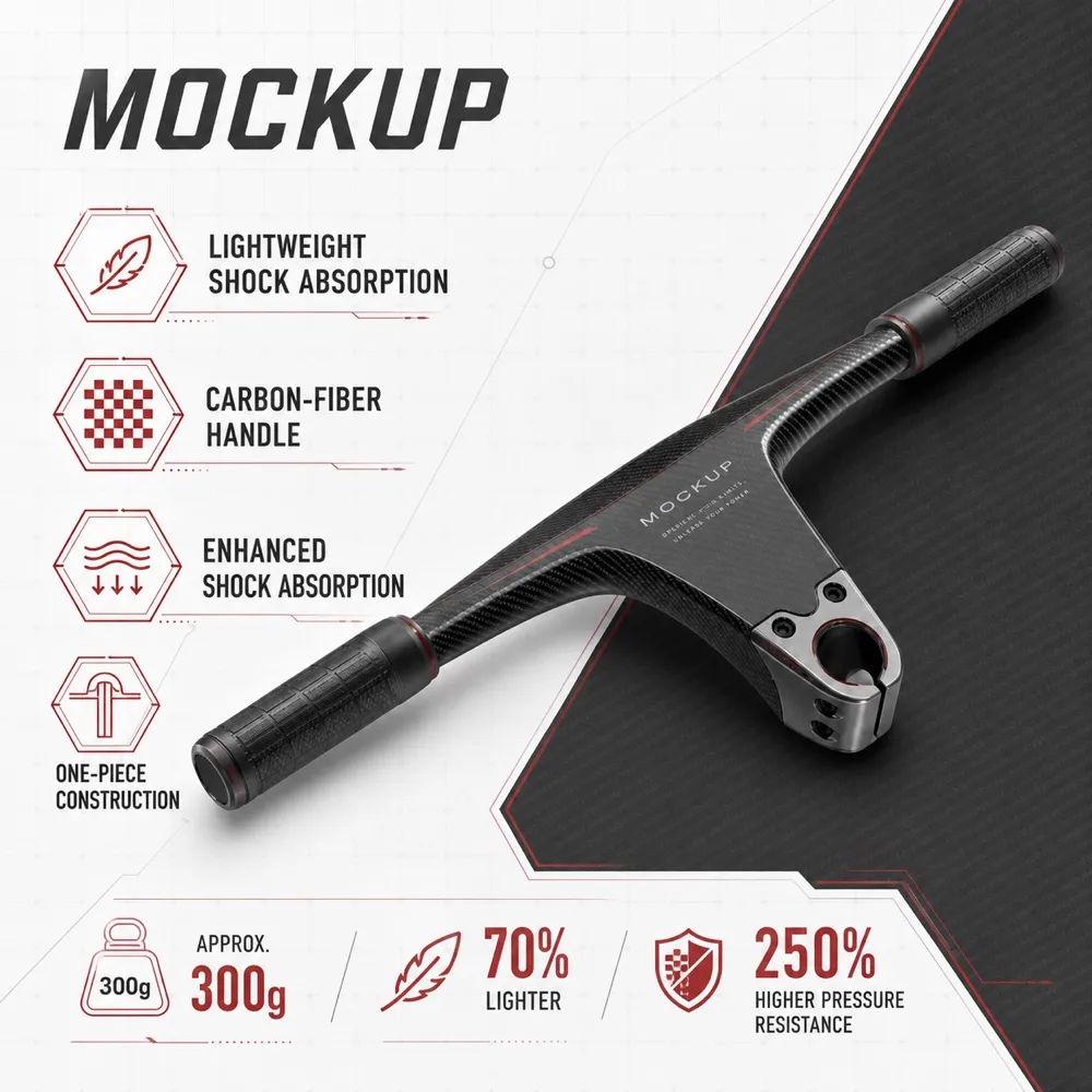 Lightweight Carbon Fiber Integrated Bicycle Handlebar｜AI Image Generation Prompts