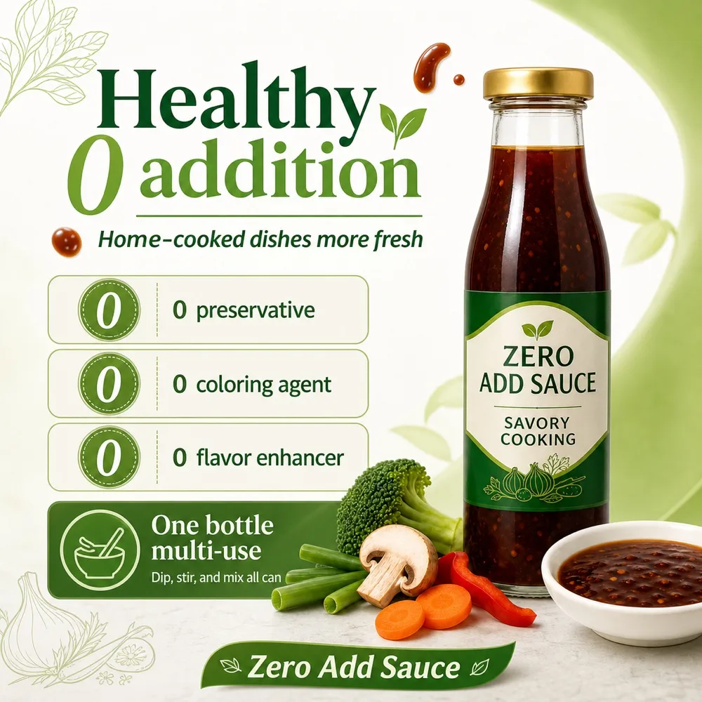 Zero Add Sauce bottle with healthy dishes｜AI Image Generation Prompts