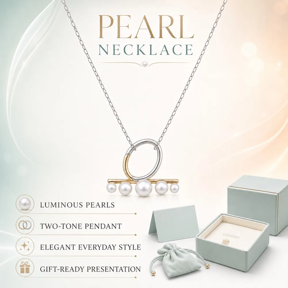 Silver Pearl Necklace Mockup for 520 Gift Season｜AI Image Generation Prompts