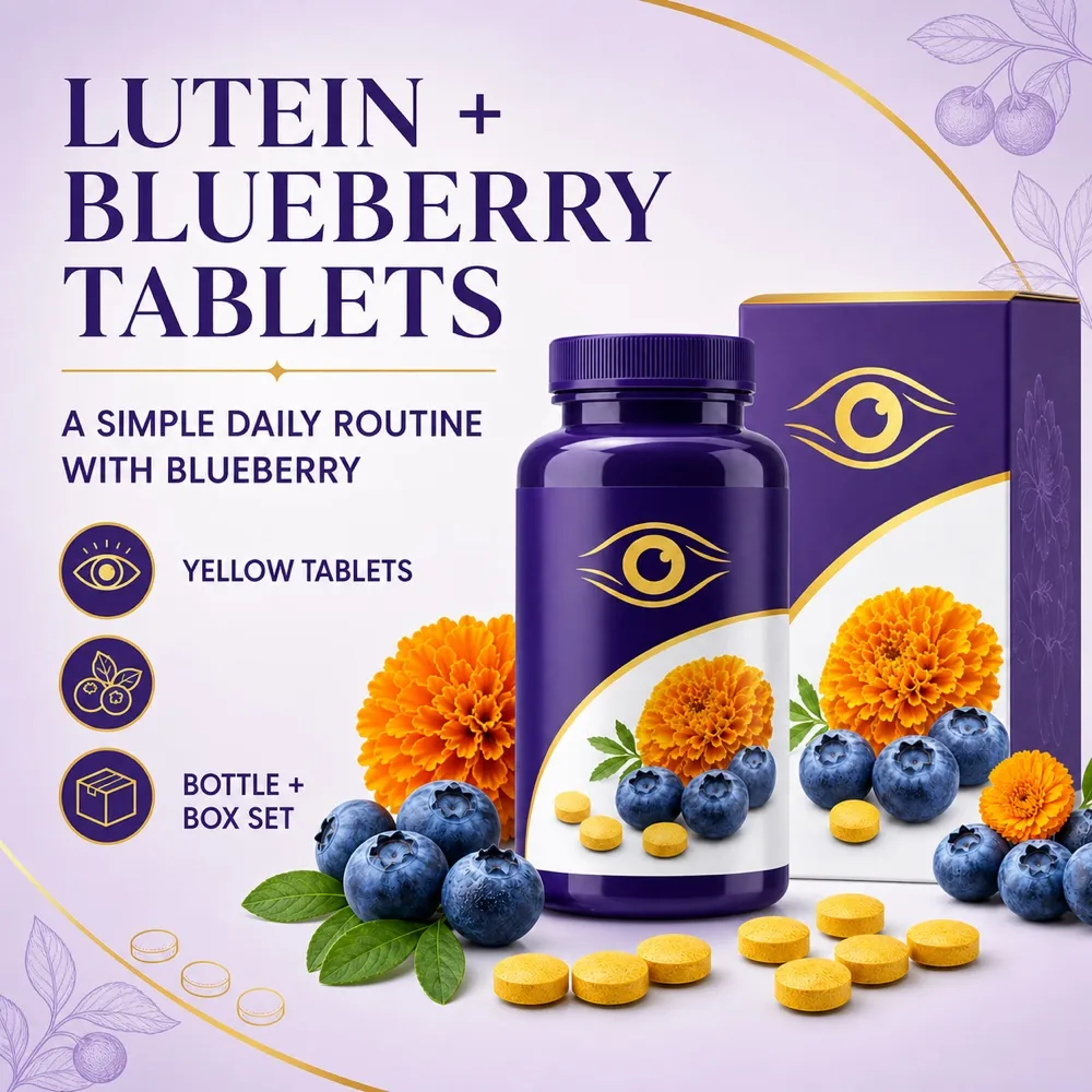 Lutein Blueberry Nutritional Tablets for Eye Health｜AI Image Generation Prompts