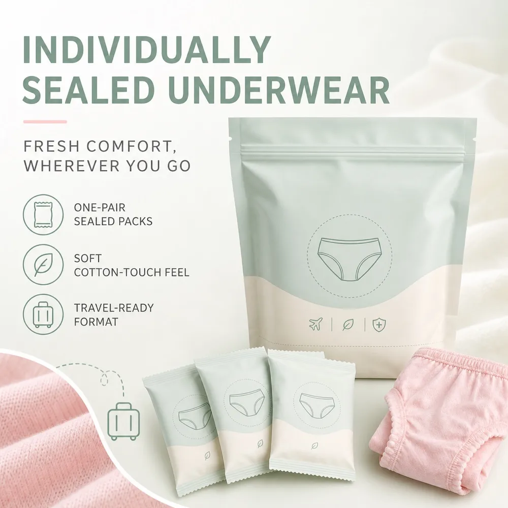 Individually Wrapped Disposable Underwear for Travel｜AI Image Generation Prompts