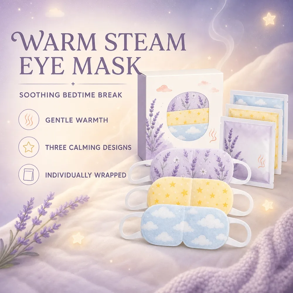 Steam Eye Masks for Warm Eye SPA and Relaxation｜AI Image Generation Prompts