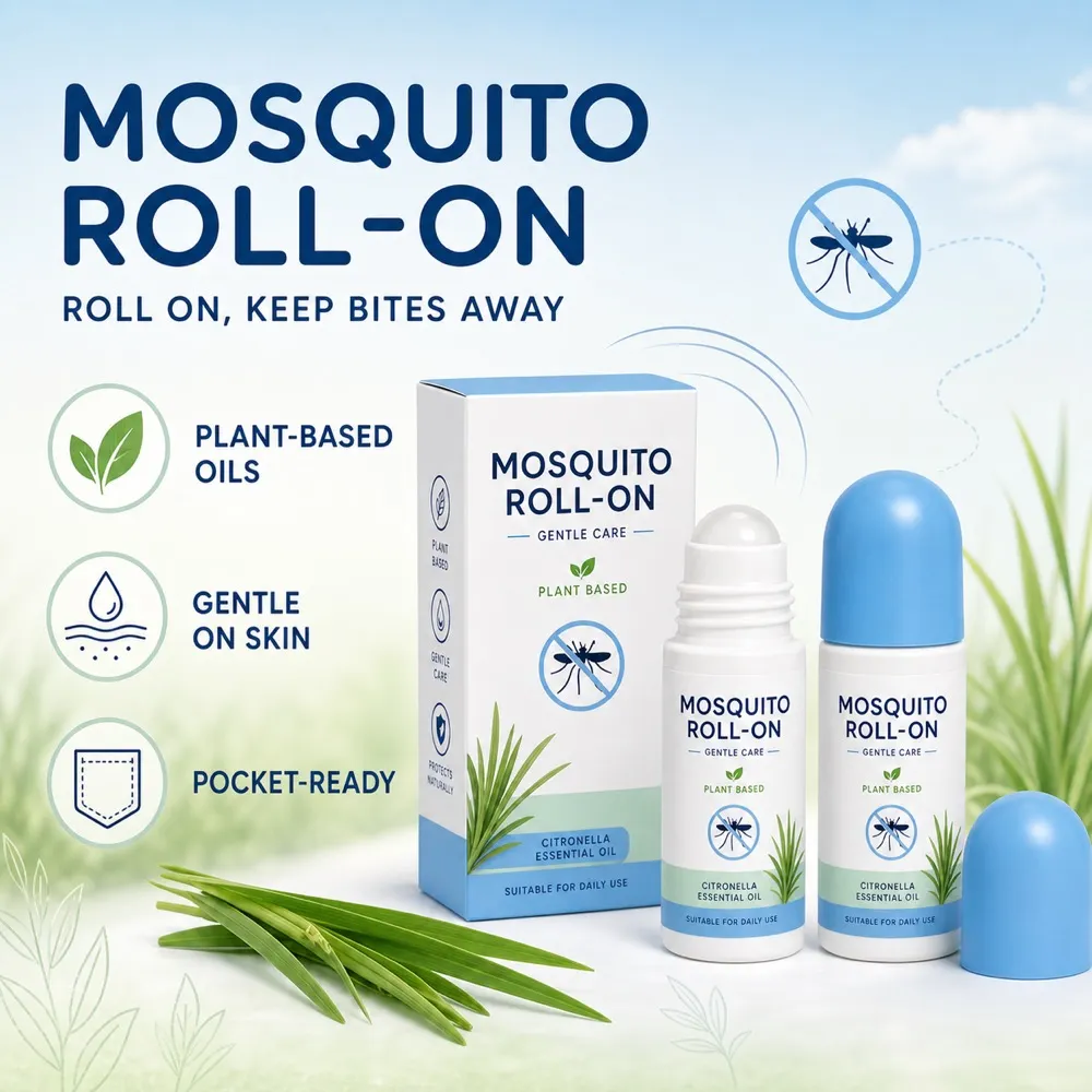 Citronella Mosquito Roll-On Essential Oil Mockup｜AI Image Generation Prompts