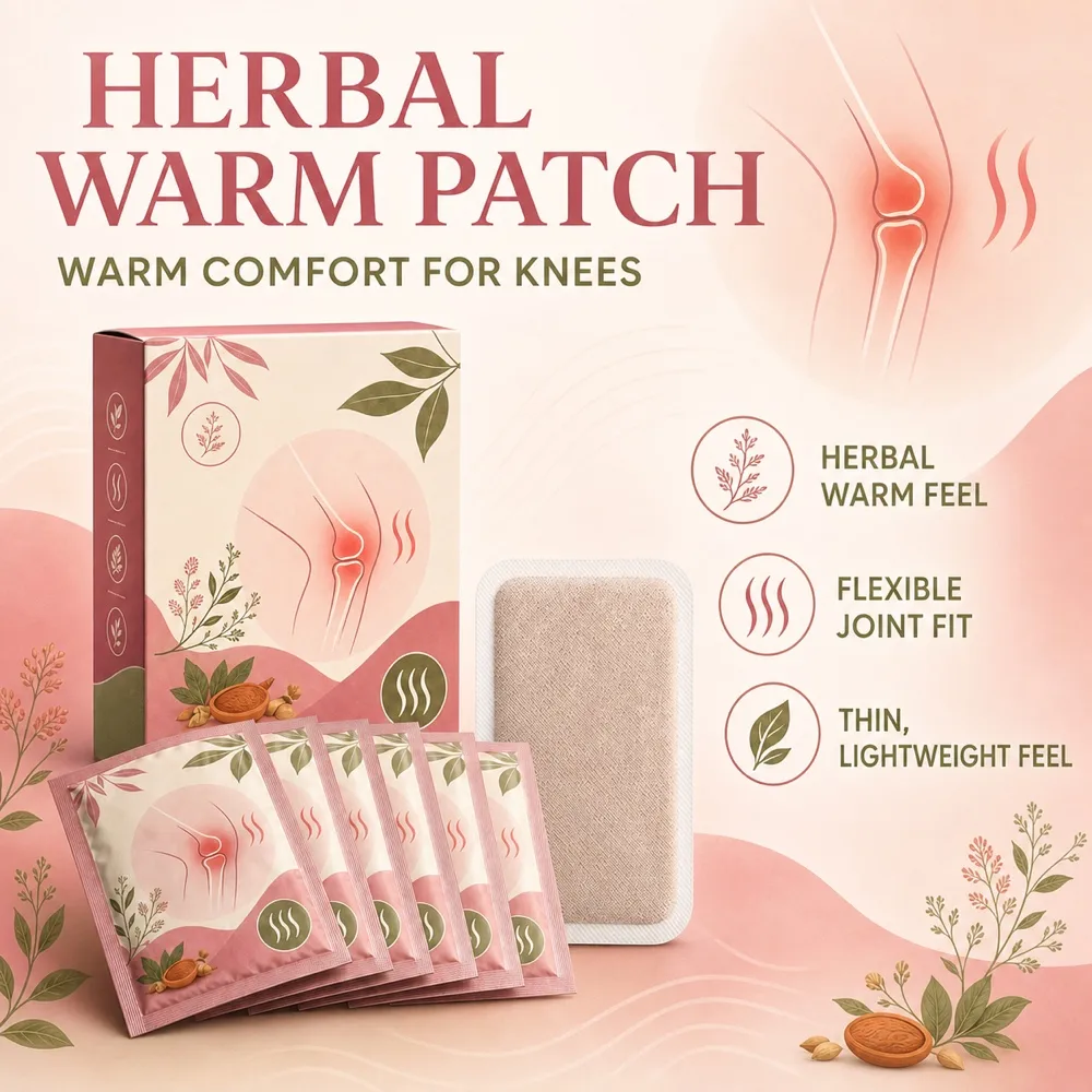 Herbal Knee Warm Patch Packaging Mockup Design｜AI Image Generation Prompts
