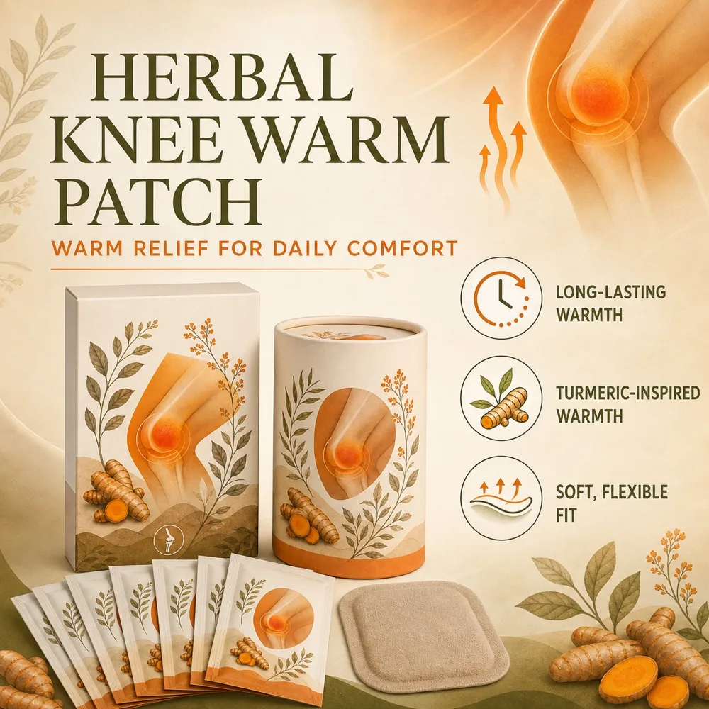 Herbal Knee Heat Patch Mockup Packaging｜AI Image Generation Prompts