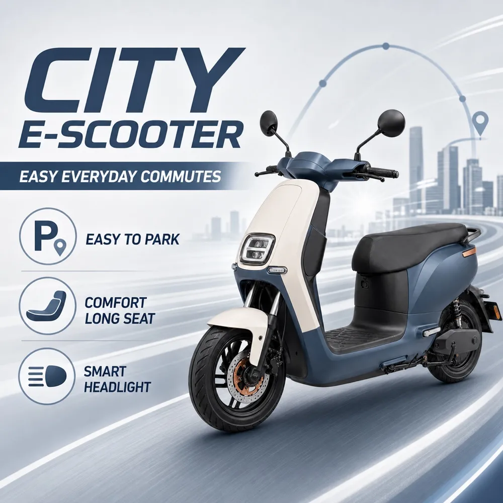 Modern Blue Electric Scooter for City Commuting｜AI Image Generation Prompts