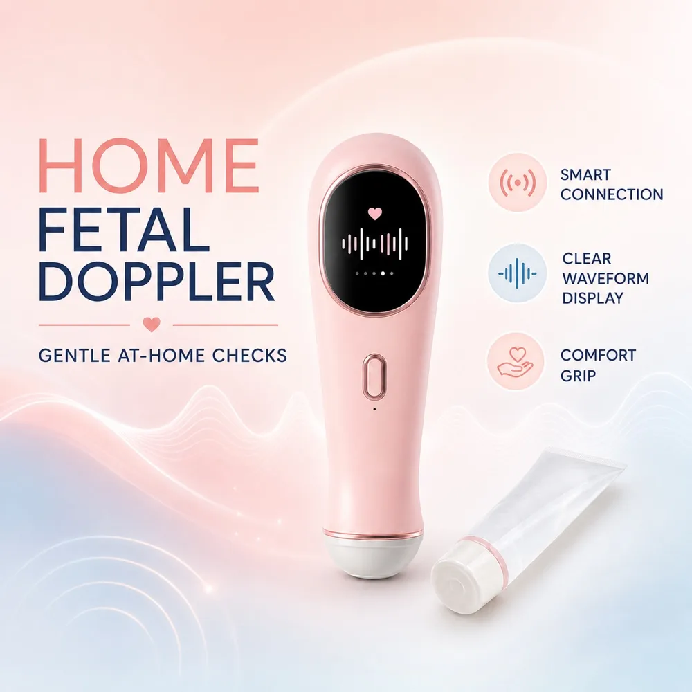 Pink Home Fetal Heart Monitor Mockup Design｜AI Image Generation Prompts