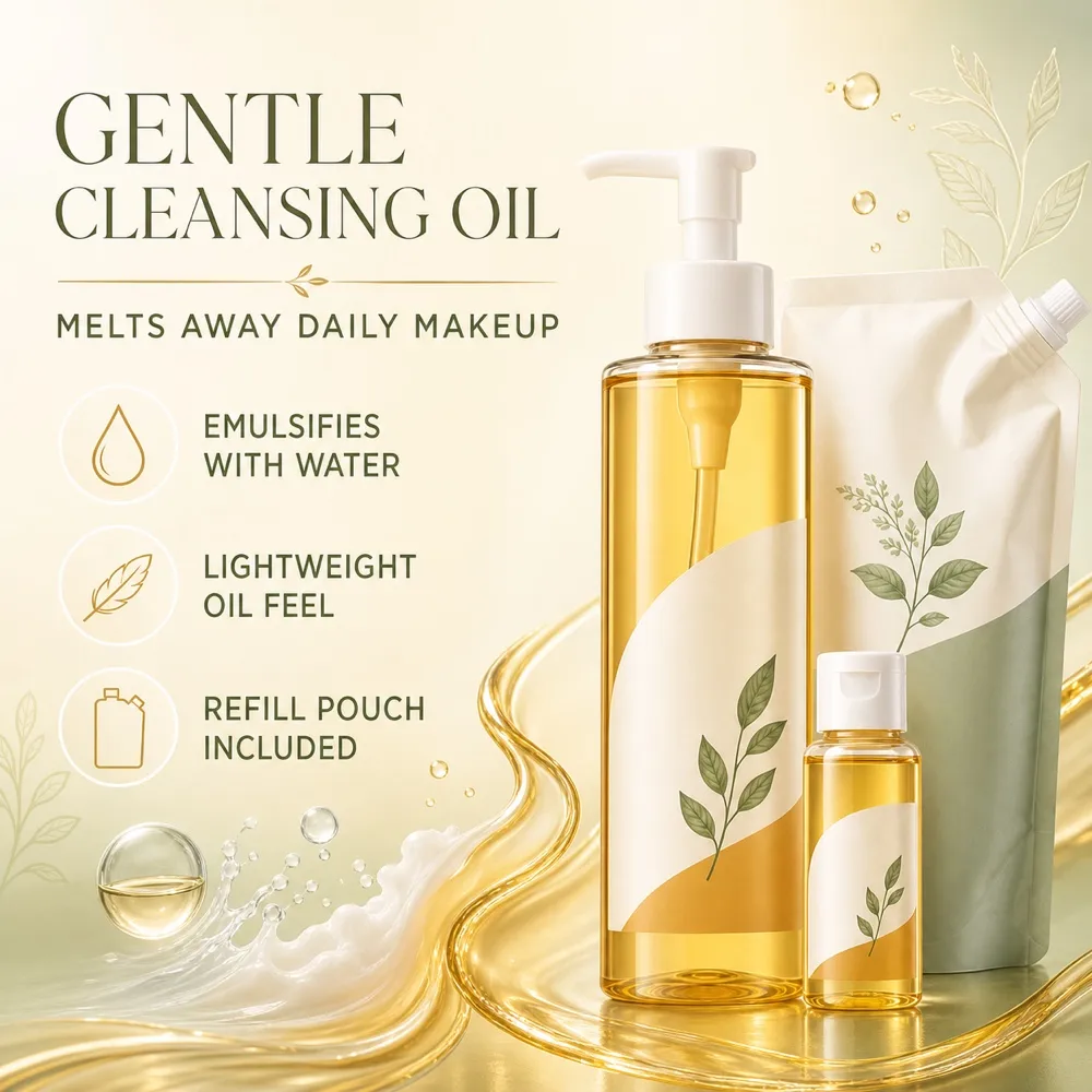Gentle Cleansing Oil for Makeup Removal｜AI Image Generation Prompts