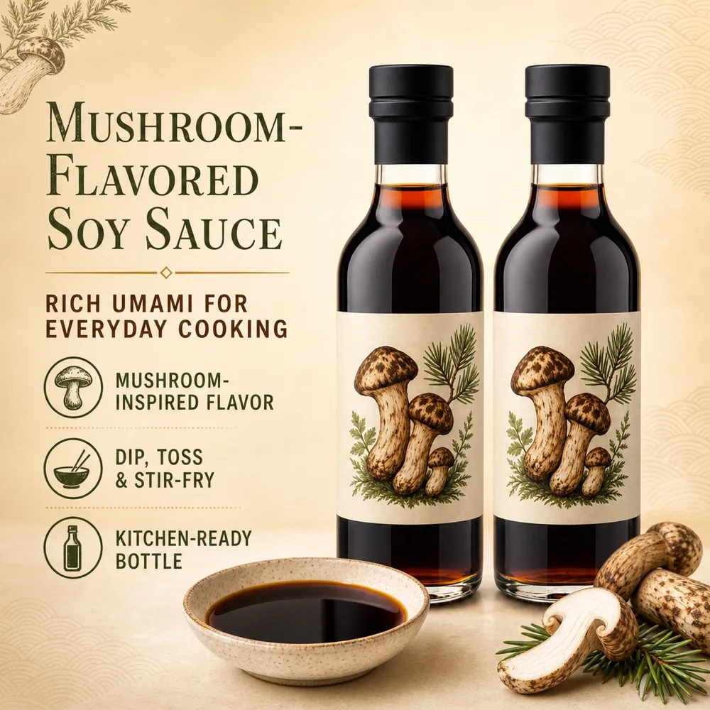 Matsutake Flavored Soy Sauce Bottles for Cooking｜AI Image Generation Prompts