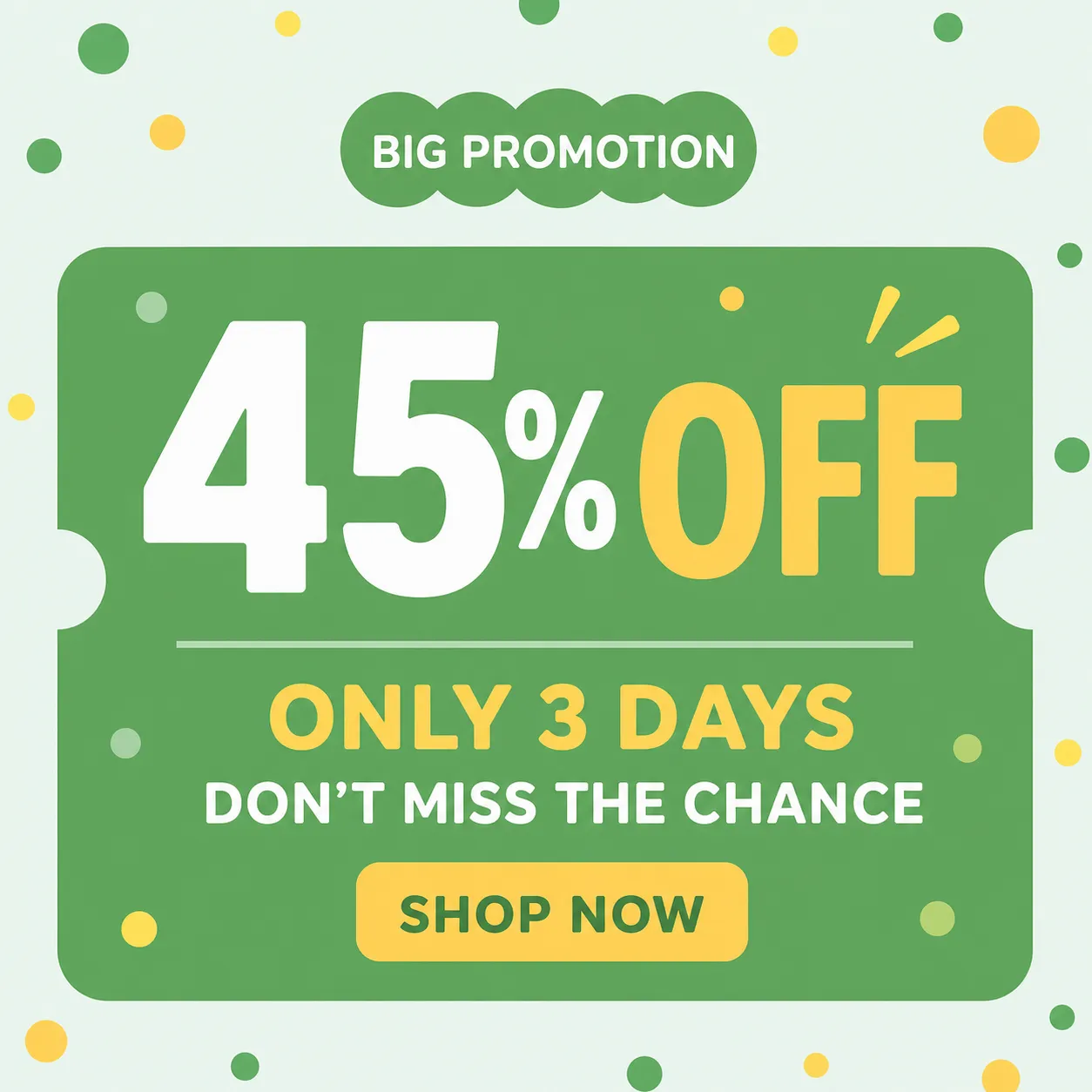 Big Promotion 45% Off Sale Banner Design｜AI Image Generation Prompts