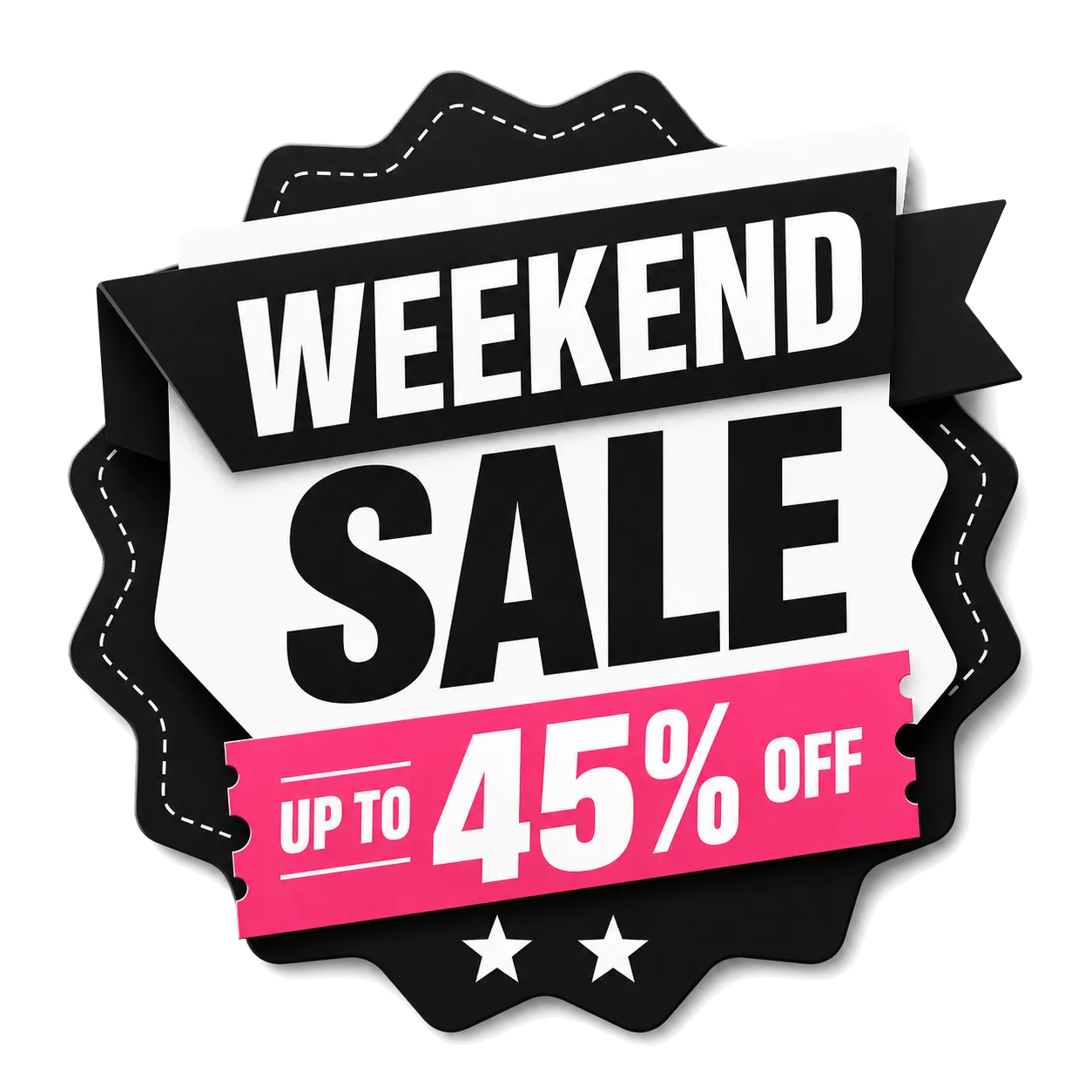 Weekend Sale Badge Up To 45% Off｜AI Image Generation Prompts