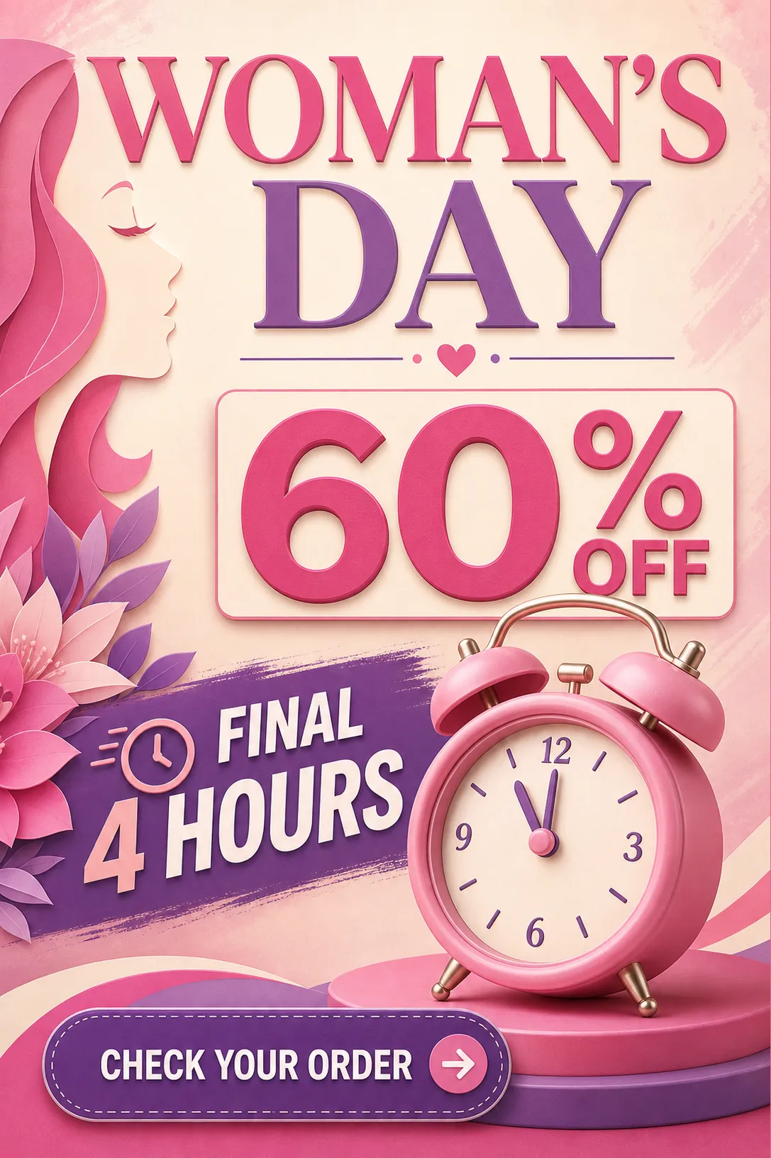 Woman's Day Sale 60% Off Final 4 Hours｜AI Image Generation Prompts