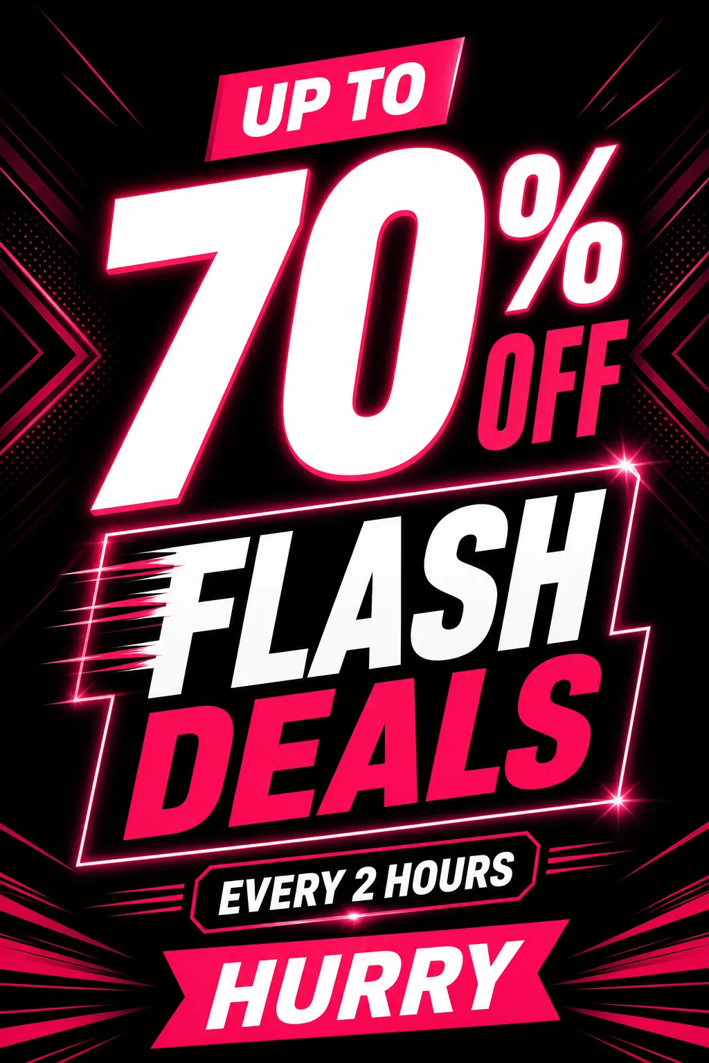 Up To 70% Off Flash Deals Sale Banner｜AI Image Generation Prompts