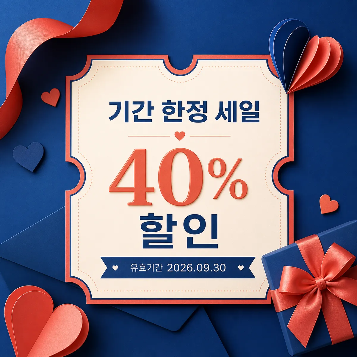 Limited Time Sale 40% Discount Promotional Banner｜AI Image Generation Prompts