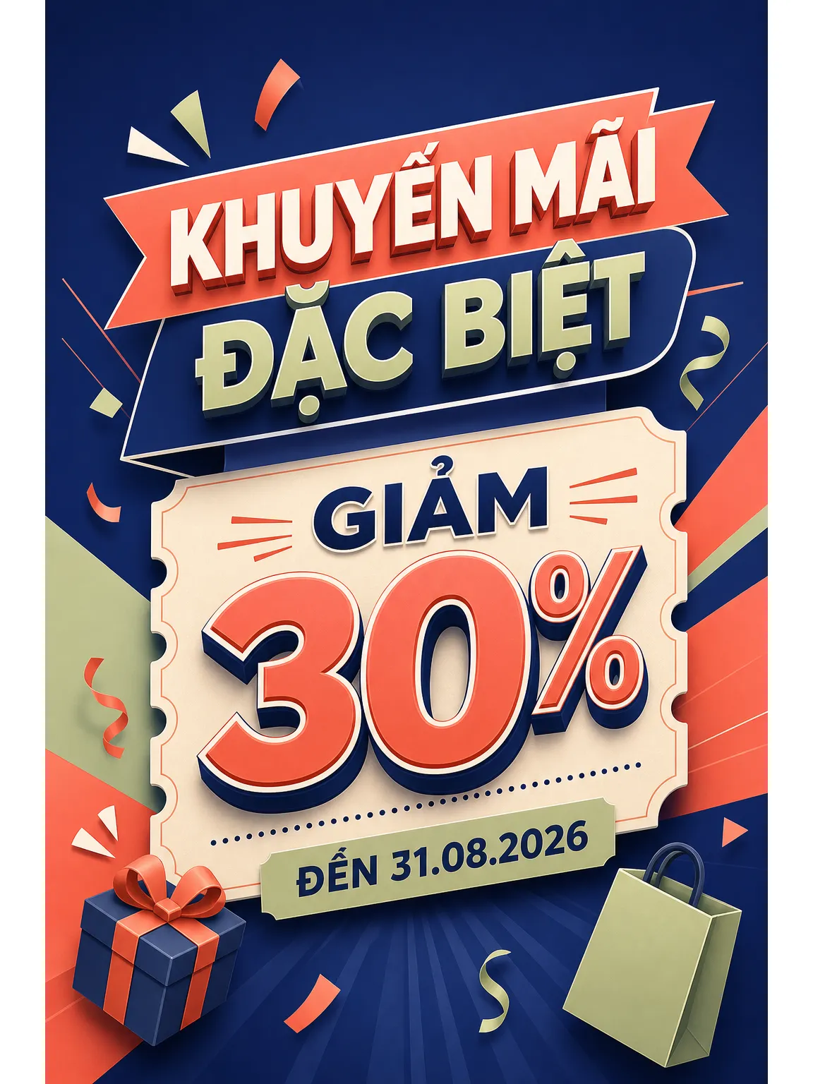 Special Promotion Poster with 30 Percent Discount｜AI Image Generation Prompts