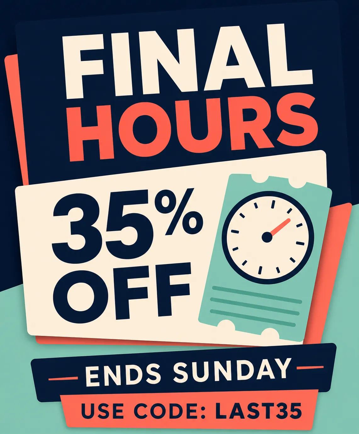 Final Hours Sale Banner with 35% Off Discount｜AI Image Generation Prompts