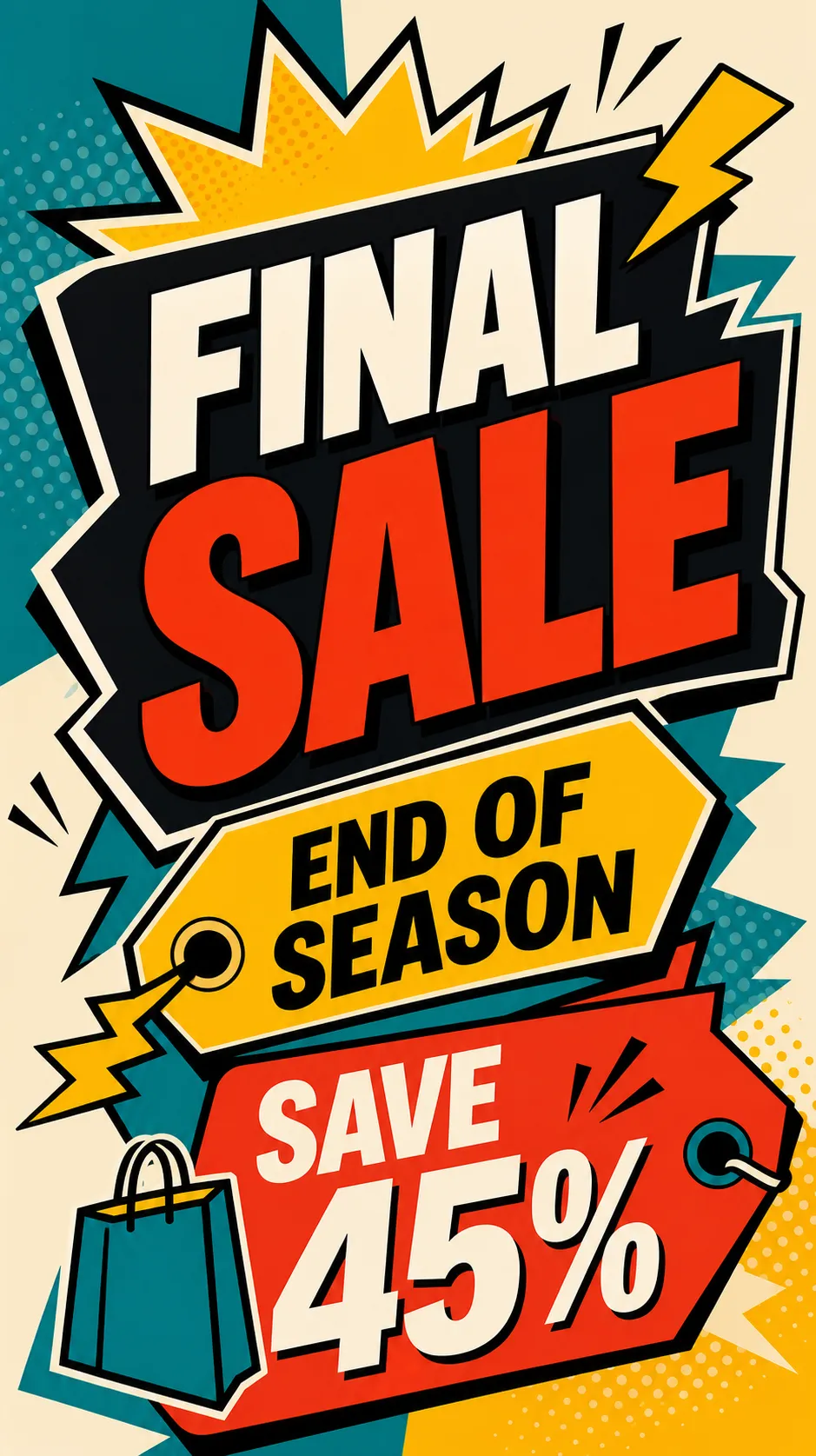 Final Sale End of Season Comic Style Banner｜AI Image Generation Prompts