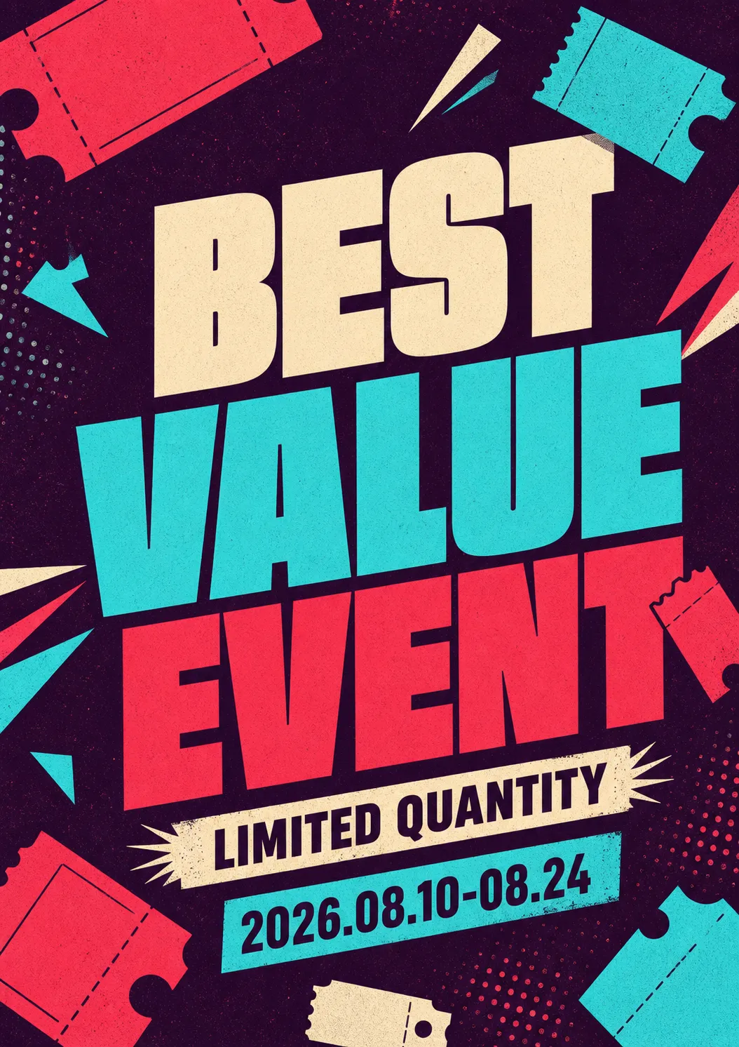 Best Value Event Limited Quantity Retro Poster｜AI Image Generation Prompts