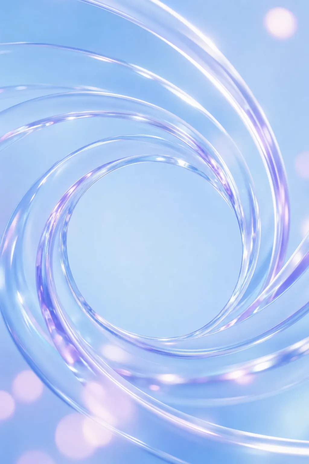 Abstract Blue and Purple Spiral Glass Tubes｜AI Image Generation Prompts