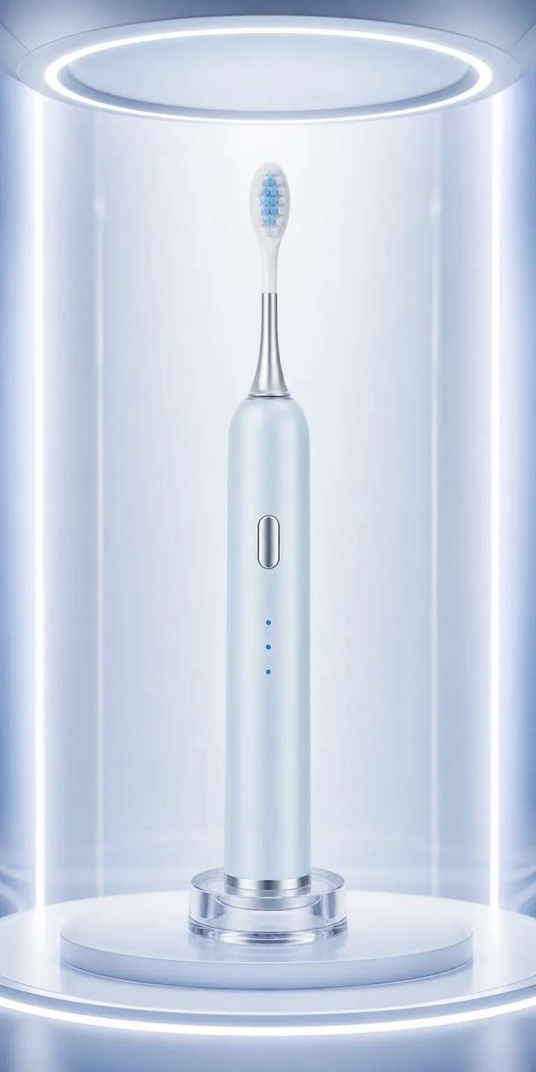 Sleek Light Blue Electric Toothbrush Product Shot｜AI Image Generation Prompts