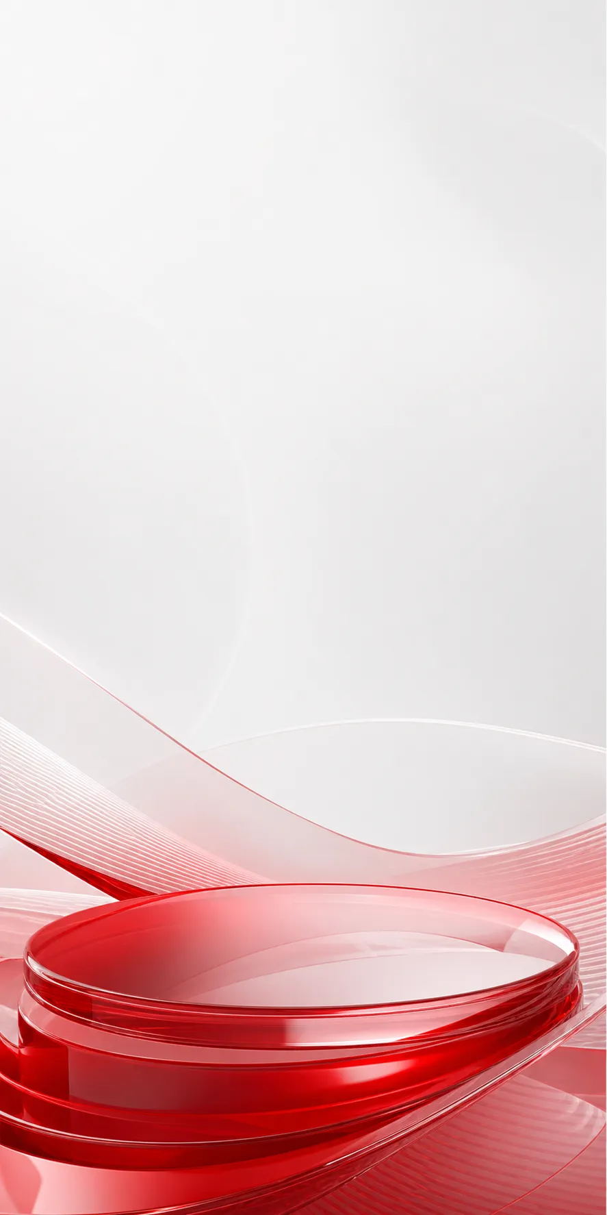 Red Layered Circular Platform Abstract Background｜AI Image Generation Prompts