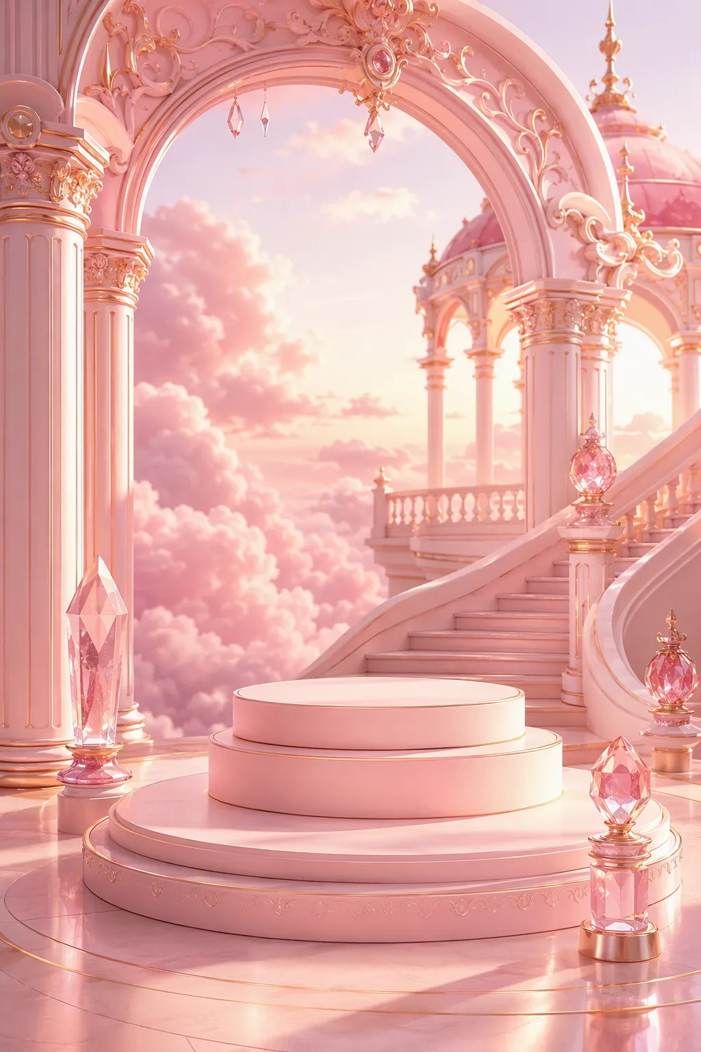 International Women's Day Pink Dreamy Stage｜AI Image Generation Prompts