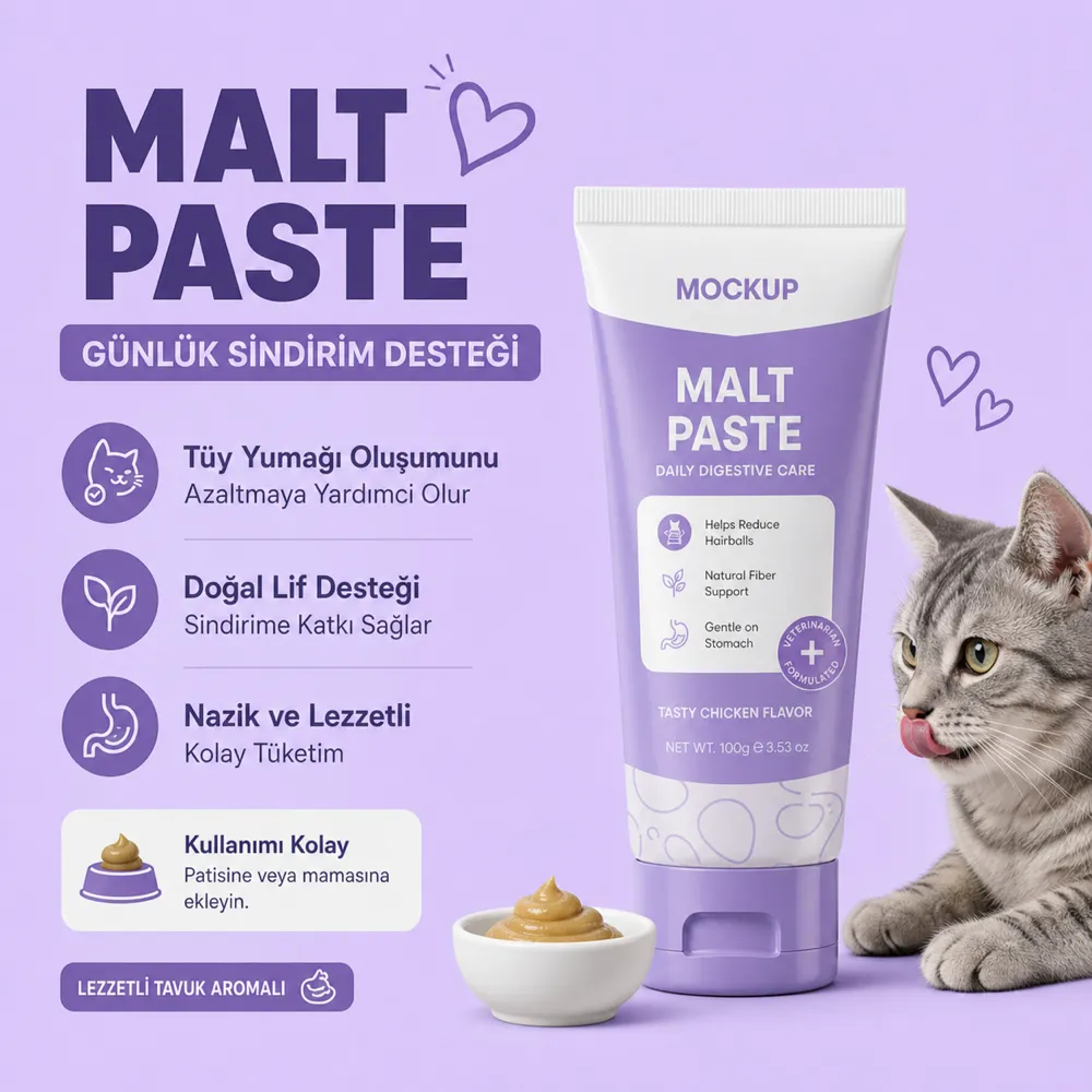 Cat Malt Paste for Digestive Care and Hairball Reduction｜AI Image Generation Prompts