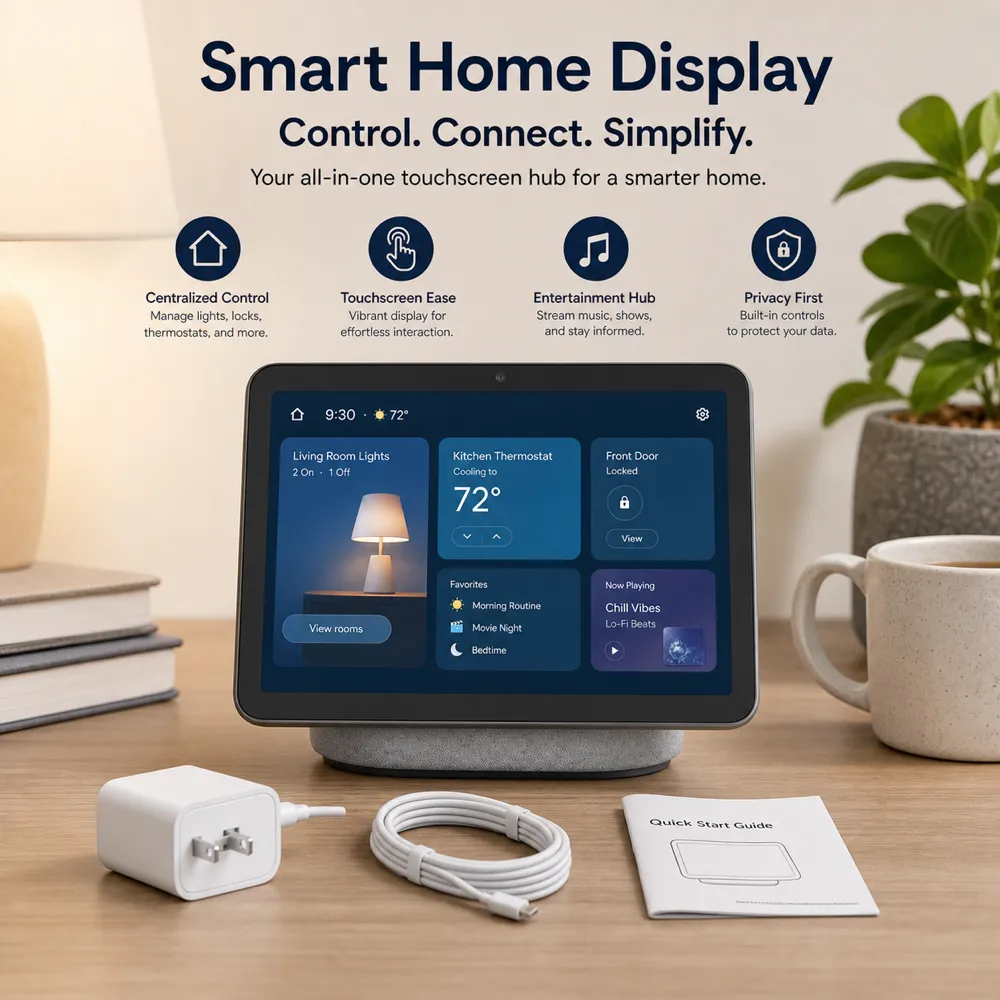Smart Home Display Touchscreen Hub for Control｜AI Image Generation Prompts