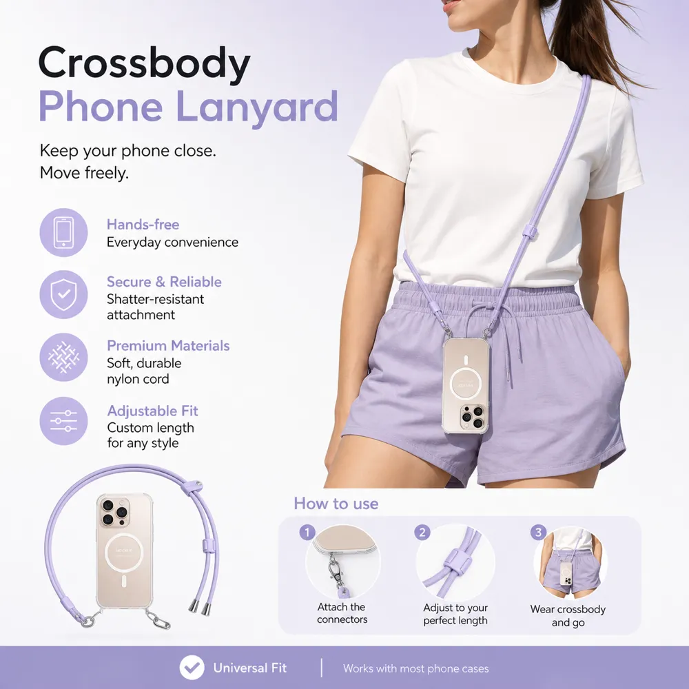 Adjustable Crossbody Phone Lanyard Strap｜AI Image Generation Prompts