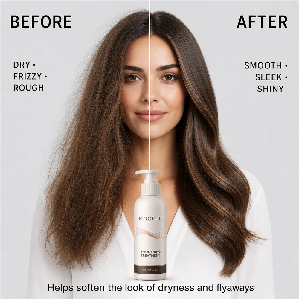 Hair Smoothing Treatment Before and After｜AI Image Generation Prompts