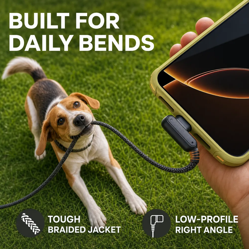 Tough braided charging cable built for daily bends｜AI Image Generation Prompts