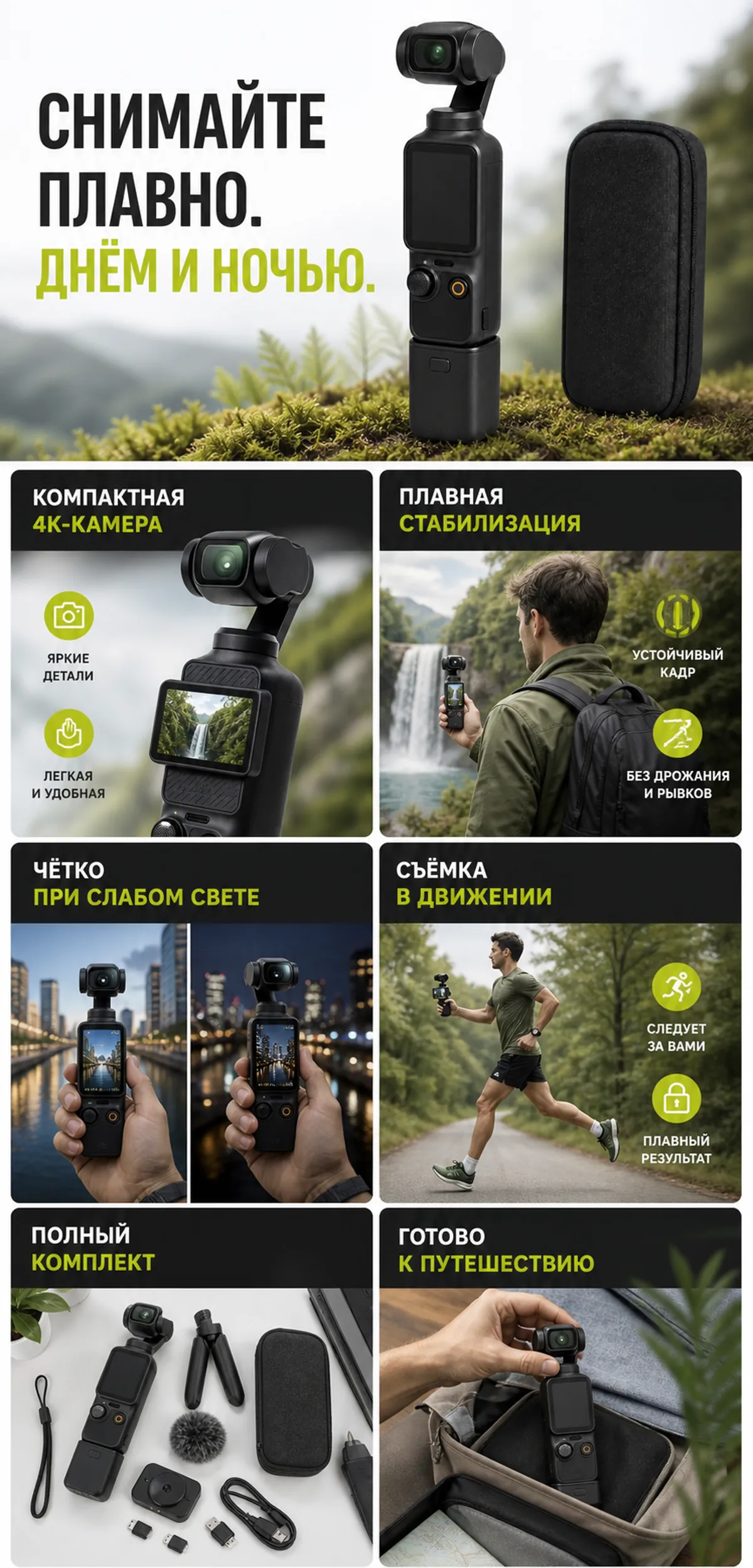 Compact 4K Handheld Gimbal Camera for Smooth Video｜AI Image Generation Prompts