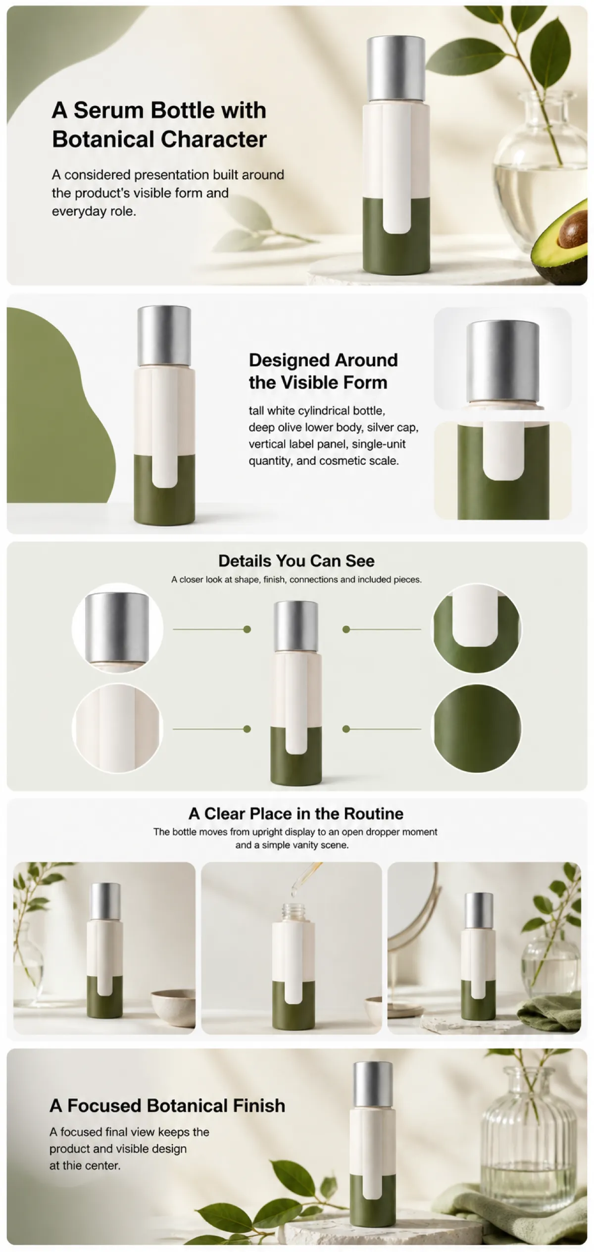 Serum Bottle with Botanical Character Design｜AI Image Generation Prompts
