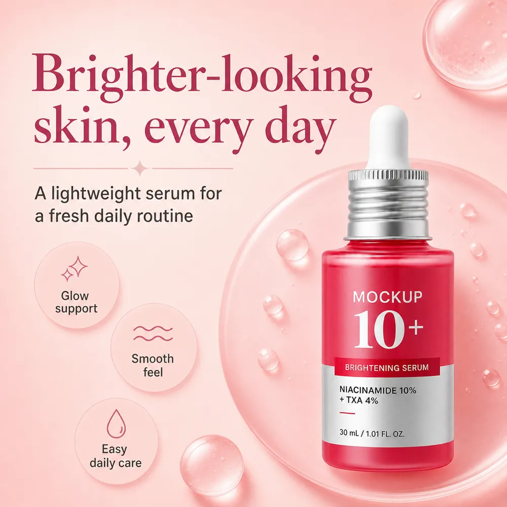 Brightening Serum Mockup Bottle Design｜AI Image Generation Prompts