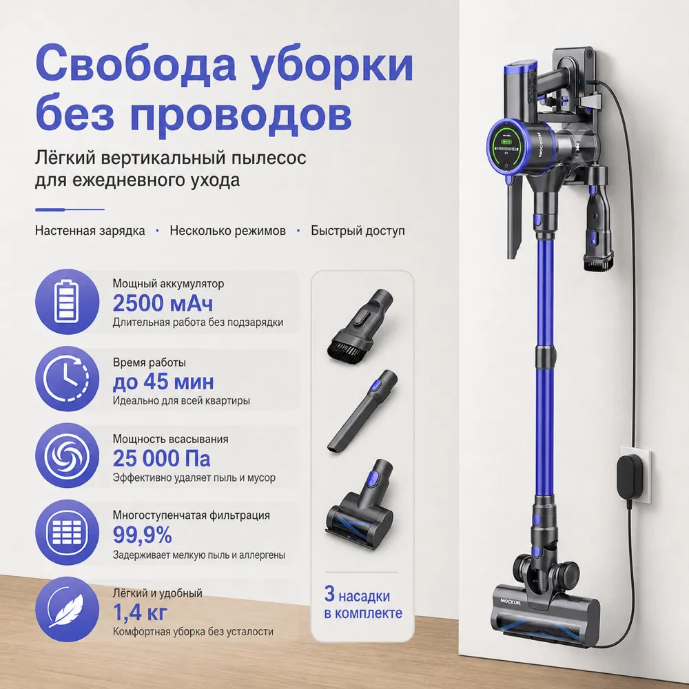 Cordless Stick Vacuum Cleaner with Wall Mount｜AI Image Generation Prompts