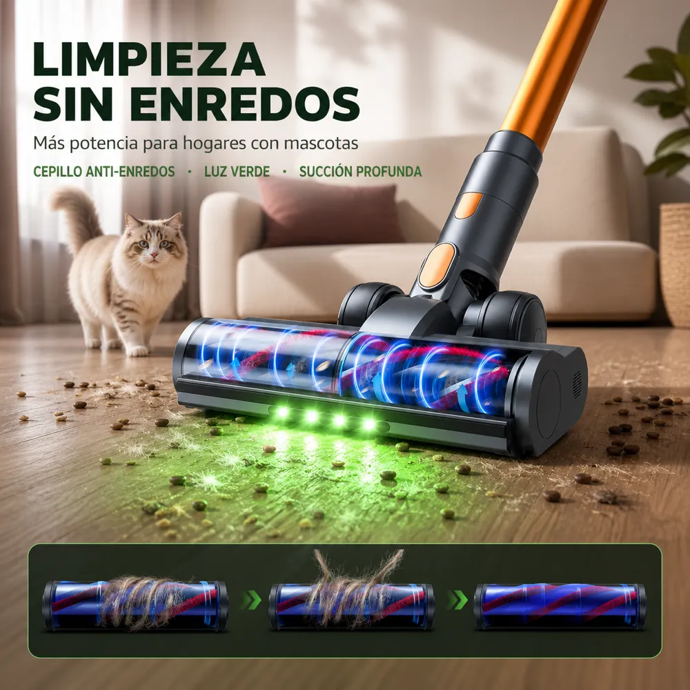Anti-tangle vacuum cleaner for pet hair removal｜AI Image Generation Prompts